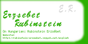 erzsebet rubinstein business card