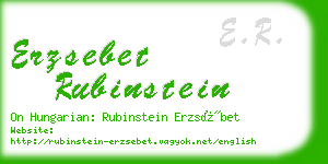 erzsebet rubinstein business card